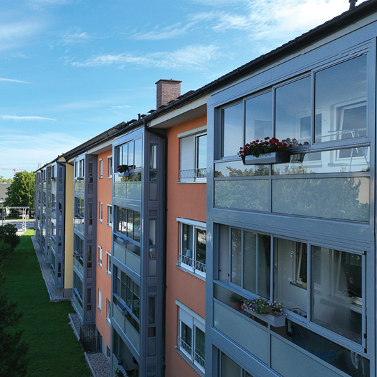 Balco Balkonkonstruktion GmbH Modernisierung mit Balkonverglasungen in München Truderinger Straße München
